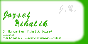 jozsef mihalik business card